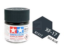 Tamiya Acrylic Paint 81317 XF-17 Sea Blue 23ml MATT