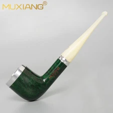 MUXIANG Briar Honey Bowl Pipe Wooden Billiard Tobacco Pipe Smooth Pipe Gift Box