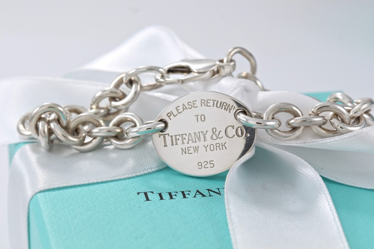 Please Return To Tiffany & Co. Sterling Silver Classic Oval Tag 8