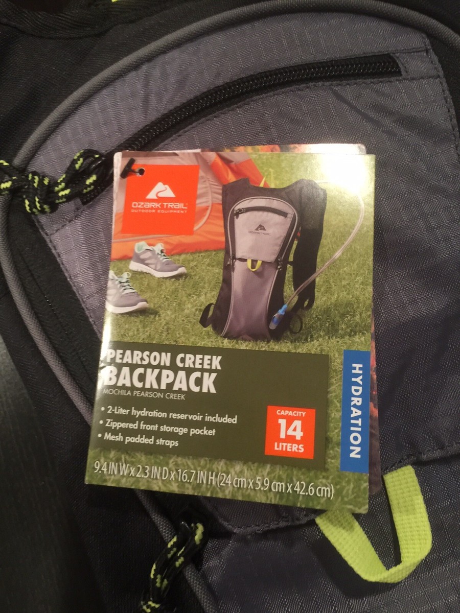 NEW Ozark Trail Pearson Creek Backpack Hydration Reservoir Capacity Liters