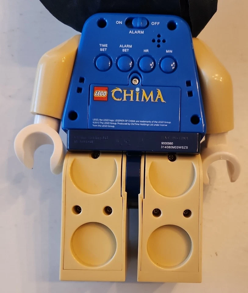 LEGO Kids Legends of Chima Laval 10" Tall Minifigure Alarm Clock Working  - Image 4 of 4
