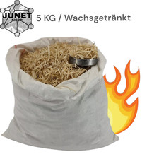 Öko-Anzündwolle 5kg wachsgetränkt im Sack für Kaminanzünder aus Holzwolle