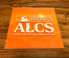 2023 ALCS Game Used Locker Room Plate Houston Astros vs Texas Rangers 6"x6"