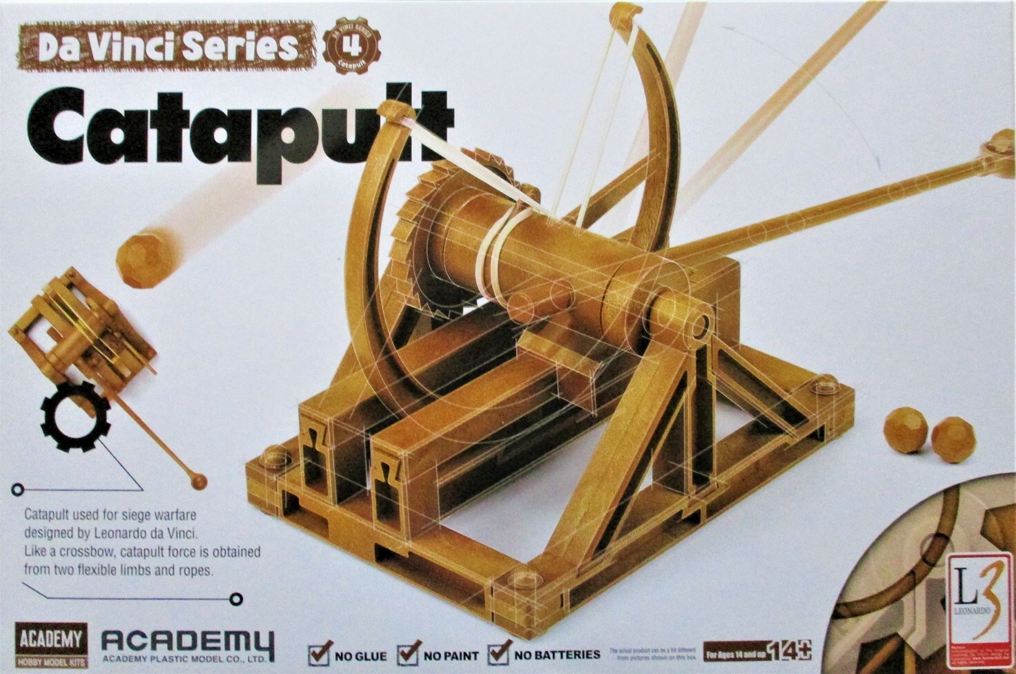 ACADEMY 18137 Da Vinci Catapult  Basic Assembly Kit