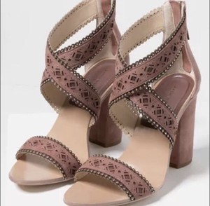 mauve sandal heels
