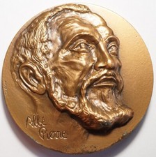 SUPERBE MEDAILLE D'ART MdP DE L'ABBE PIERRE (Gr. : Hinsberger)