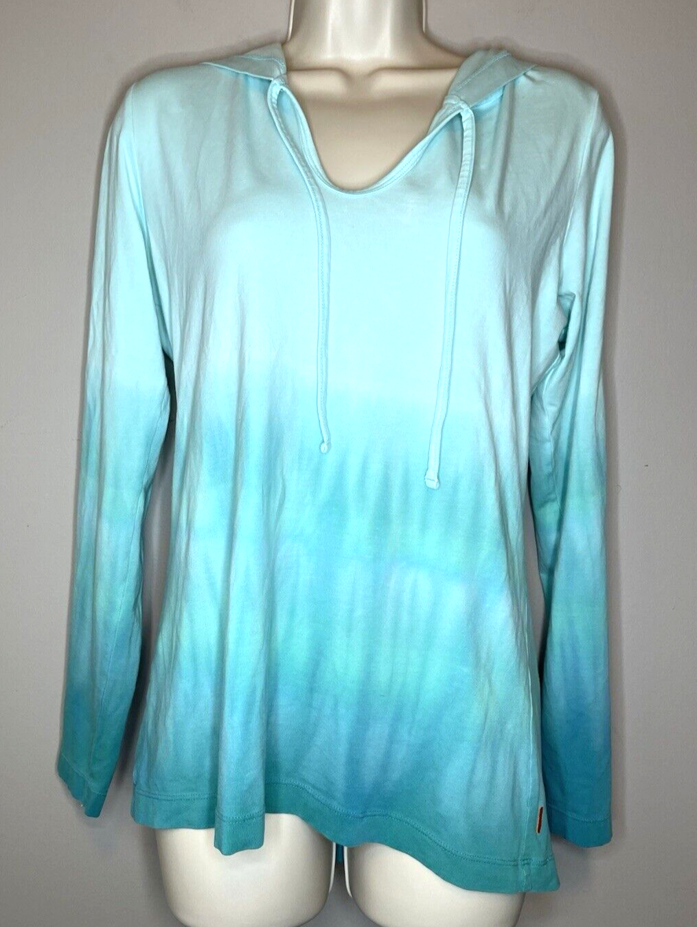 JUCY Women's MEDIUM Long Sleeves Hooded V-neck Shirt