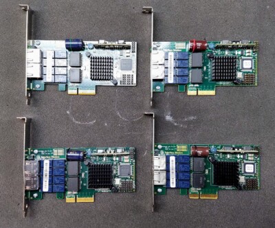 LOT OF 4 Interface Masters Niagara 4PE-76-2TX Dual-Port 1Gb Ethernet Adapter