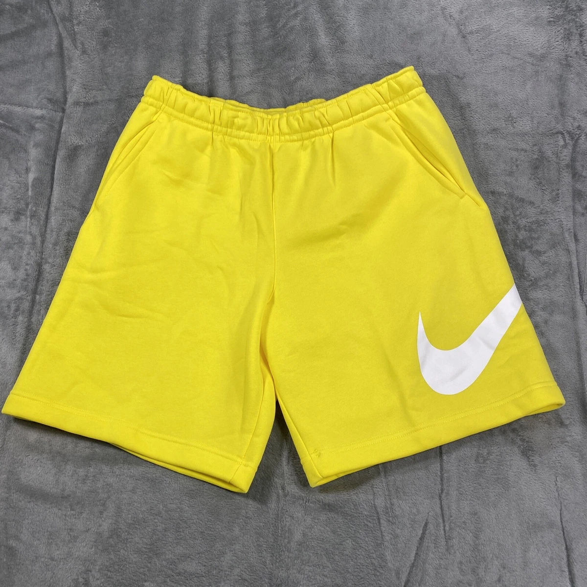 Nike Sportswear Club Men s Graphic Fleece Sweat Shorts Yellow BV2721 765 SZ L