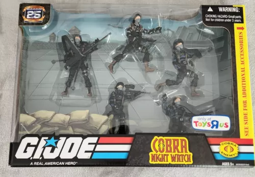 GI Joe 25th Anniversary Cobra Night Watch Troopers 5 Pack Cobra MISB New TRU New
