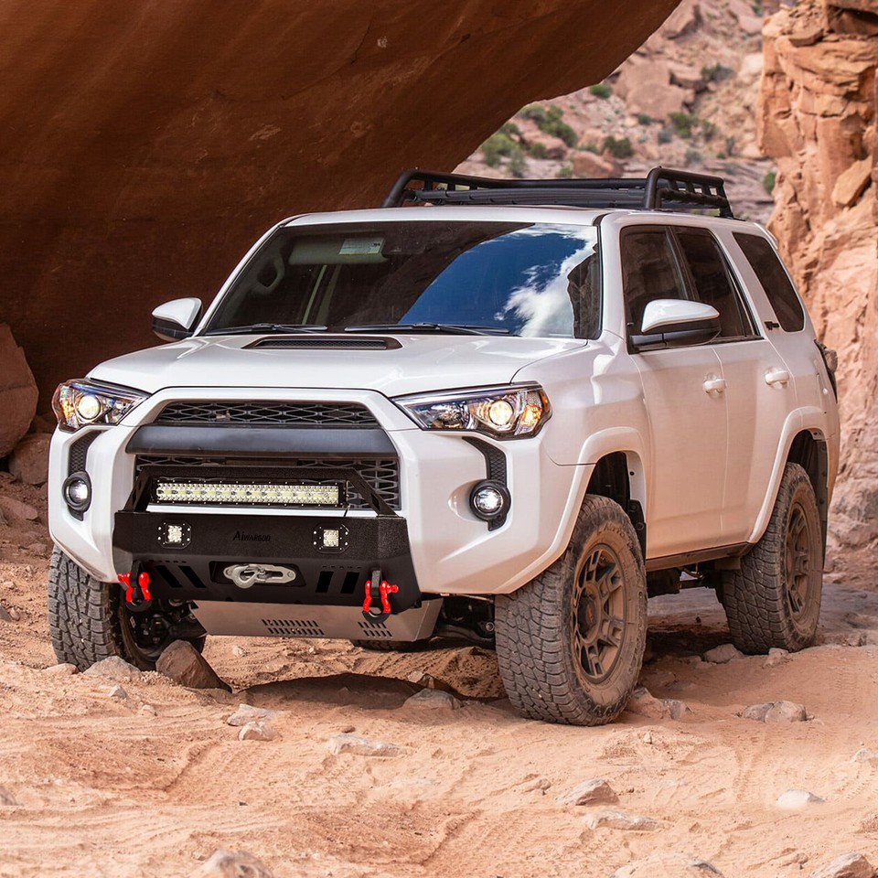 For 2010-2023 Toyota 4runner Front Bumper W/ Winch Plate & Lights Red D ...