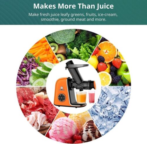 Relax-centric Juicer Machines, Slow Masticating Juicer Orange - Picture 6 of 10