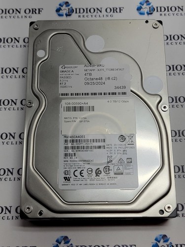 Disque Dur Interne Toshiba MG04SCA40EE – 4To SAS-3 12Gbps 7200RPM 3.5'' – Occasion