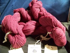 3 Skeins of Nantucket Twist Pure Virgin Wool - BURGUNDY