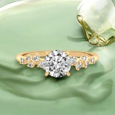 Vendita Black Friday Anello in oro giallo 18 kt taglio tondo 1,20 ct diamante...