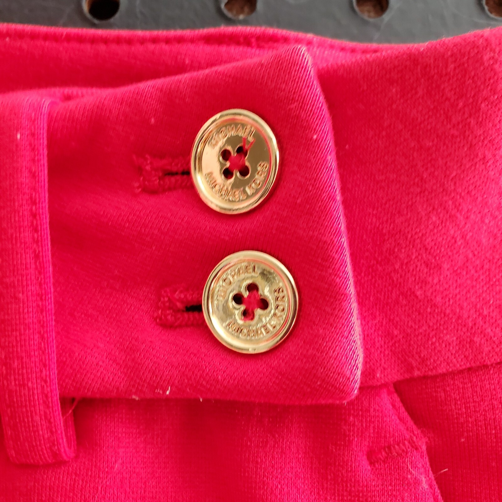 Michael Kors MMK Dress Pants Women's 6 Red Cotton Stretch  Pockets Taper thumbnail 3