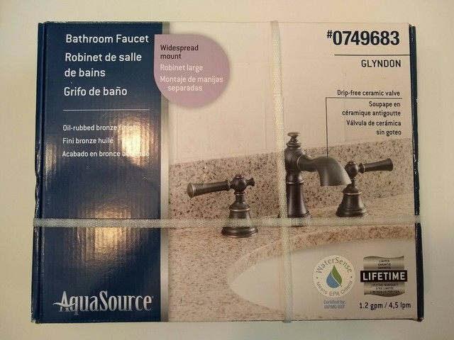 Aquasource Glyndon Oil Rubbed Bronze Widespread Robinet Bathroom