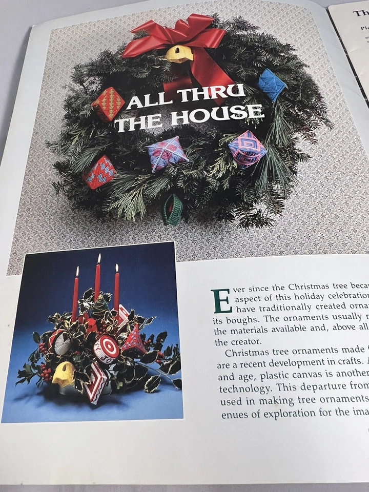 Libro de patrones de lona de plástico Boye 1982 vintage EZ-count adornos navideños Foto 3 de 4