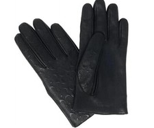 COACH Signature Leather Tech Gloves Embossed 7