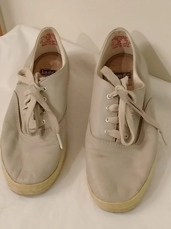 Women s Keds casual sneakers gray leather uppers 7.5 M Relaxed Fit