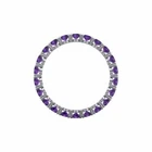 Natural Purple Amethyst Band Ring Full Eternity 925 Sterling Silver