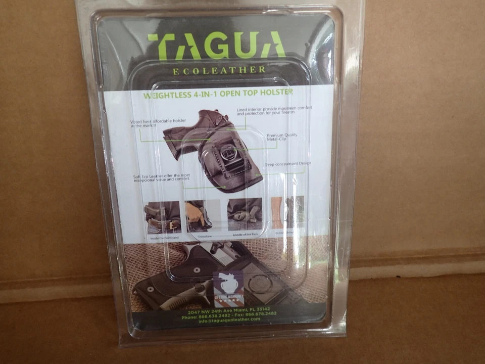 Tagua Ecoleather TWHS-H4-720 OT-4 in 1 Small Frame .380 Black RH Holster NEW - Image 4 of 4