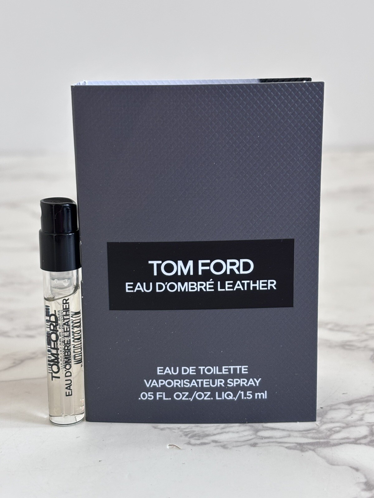 Tom Ford Eau D'ombre Leather EDT Sample Spray Vial 0.05oz 1.5ml