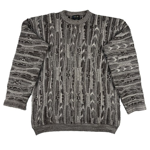 Cotton Traders Sweater Coogi Style Cosby 3D Knit Textured