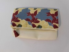 Rachel Pally Fold Over Clutch Bag Floral Leather Pouch Cosmetic Zip