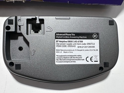BT Advanced Trio Potrójny telefon bezprzewodowy Automatyczna sekretarka Bloker połączeń - Zdjęcie 4 z 5