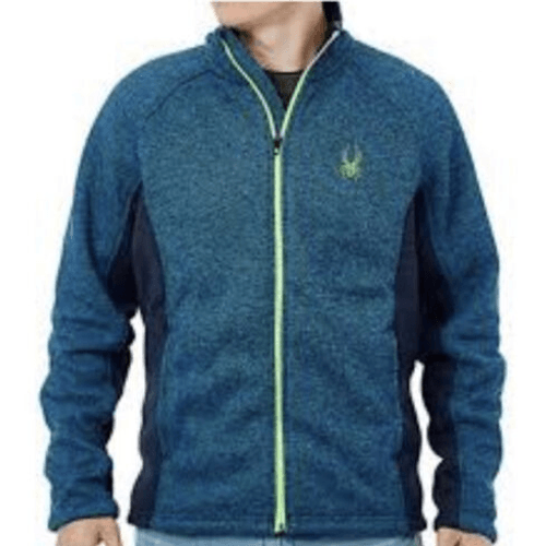 SPYDER Veste doublée polaire homme XL Foremost col simulé zippé poches bleues - Photo 1/12