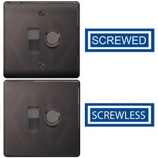 BG Black Nickel Switches & Sockets Full Range Screwed Or Screwless Flatplate