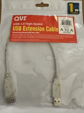 1ft USB 2.0 Extension cable Male to Female USB-A  -  NEW