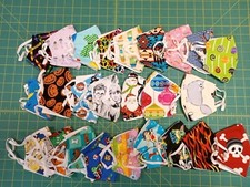 Kids Cotton Face Masks Reusable Washable Handmade Huge Lot Scooby Doo Cats