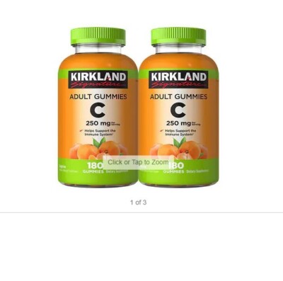 Vitamin C 250 mg Kirkland Signature 360 Adult Gummies 2-packs of 180 (180 x 2)
