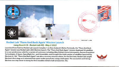2022 Rocket Lab Electron 26 Rideshare 'There And Back Again' Long Beach 2 May