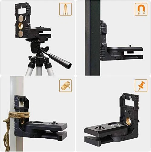 Laser Level L-shape Laser Level Adapter -  Magnetic Pivoting Base for Wall &