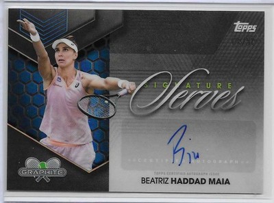 2026 Topps Graphite Beatriz Haddad Maia Blue Signature Serves Auto #4/50