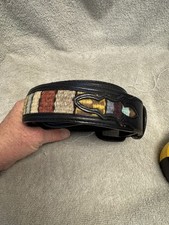Amazing Vintage Black Mexican Woven Textile Southwestern Belt 32