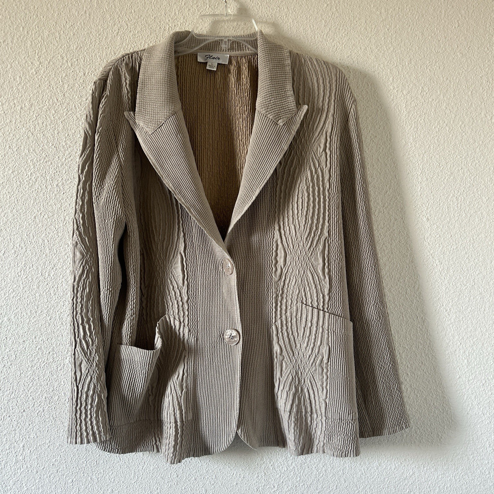 Flair 3D Texture Pattern Blazer Jacket Women’s La… - image 1