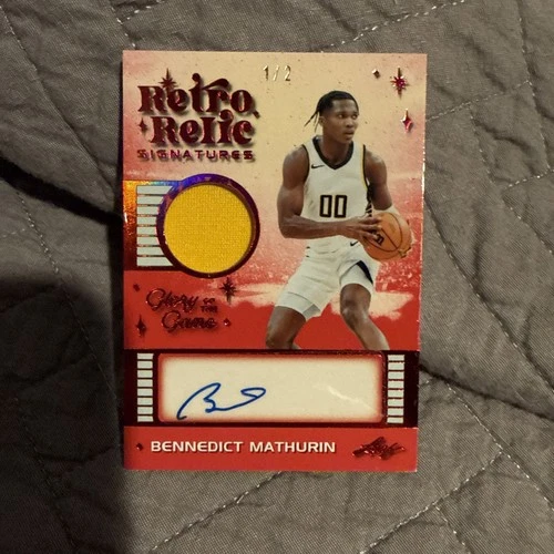 Leaf Glory of the Game Retro Relics Benedict Mathurin Auto /2
