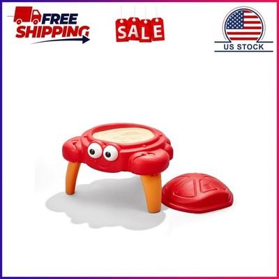 Step2 Crabbie Sandbox Red Plastic Sand Table for Toddlers with Cover 4-piece