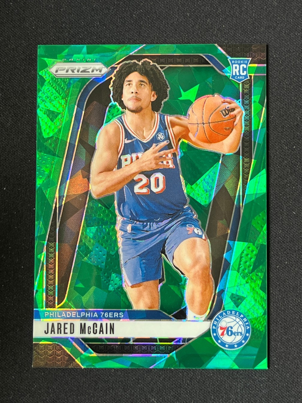 Jared McCain 2024-25 Panini Prizm RC Green Ice #222