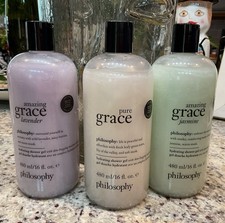 PHILOSOPHY ALL 3 Hydrating Shower Gel AMAZING GRACE Lavender-Jasmine &PURE GRACE