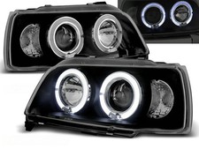 headlights for RENAULT CLIO 1990 1991 1992 1993 1994 1995 angel eyes black LHD