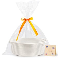 Small Woven Basket with Gift Bags and Ribbons Durable Baskets for Graduation ...