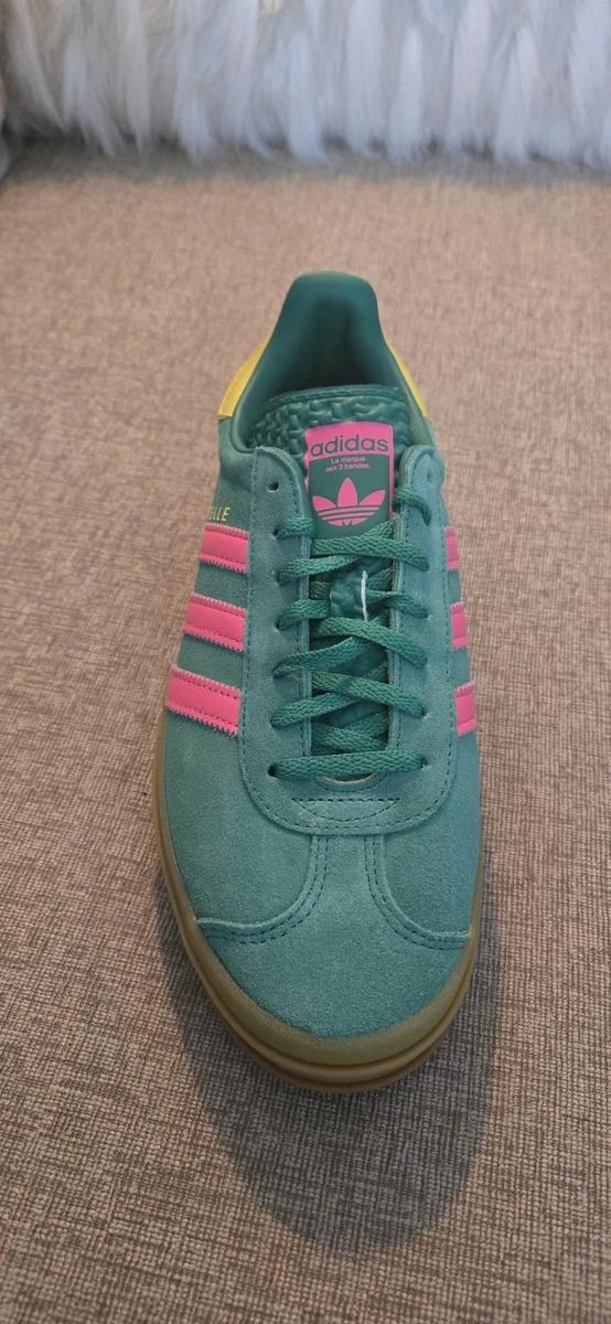 adidas gazelle silver green womens Women's Adidas Originals Gazelle Indoor Shoe "Collegiate Green Lucid P   The Closet Inc