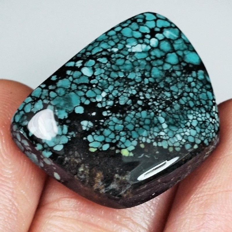 24Ct Spiderweb Turquoise Cab UPMK2463
