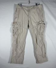 VTG Polo Jeans Ralph Lauren Cargo Pants Mens 34x30 Khaki Military Pockets Y2K