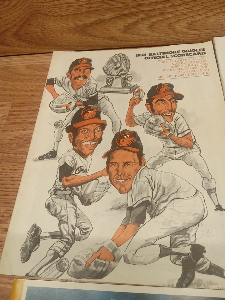 MLB BASEBALL PROGRAMs BALTIMORE ORIOLES World Series 6 Pieces - Image 2 of 4